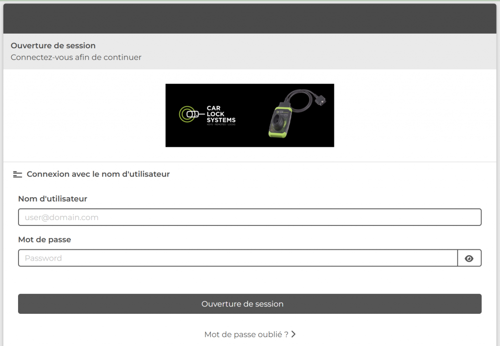 Connectez-vous à l’application CIP via cip.obd.help