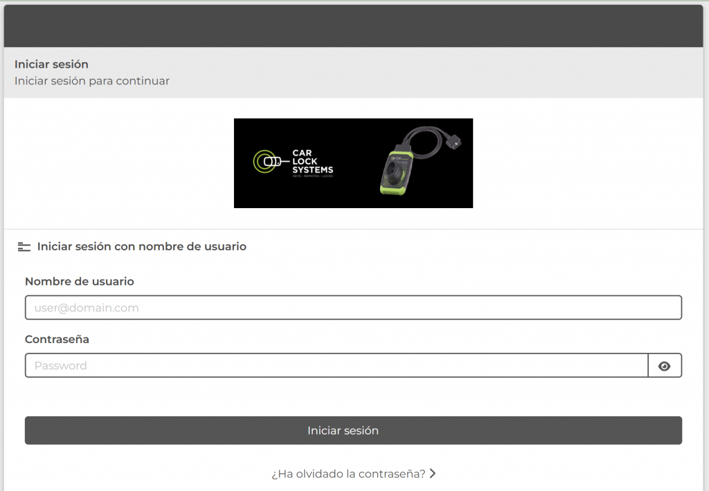 Inicie sesión en la aplicación CIP en cip.obd.help